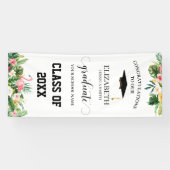 Tropische flamingo's en lederen Afstuderen deur ba Spandoek (Horizontaal)