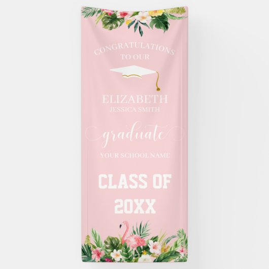 Tropische flamingo's en lederen Afstuderen deur ba Spandoek (Verticaal)