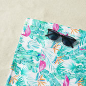 Tropische flamingo's en vogel van de Paradise Beac Strandlaken (In situ)