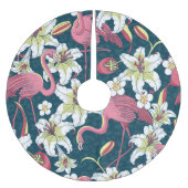 tropische flamingo's lelies patroon kerstboom rok (Voorkant)