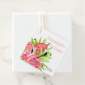 Tropische flamingo's prefereren verpakkingslabels  bedankjes labels (In situ)