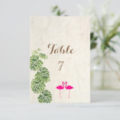 Tropische Flamingo's   Tafelkaart Kaart (Staand voorkant)