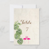 Tropische Flamingo's   Tafelkaart Kaart (Achterkant)