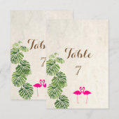 Tropische Flamingo's   Tafelkaart Kaart (Voorkant / Achterkant)