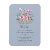 Tropische Flamingo's Trouwen Magneet (Verticaal)