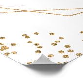 Tropische Flamingos Twin Girls Baby shower Sign. Poster (Hoek)