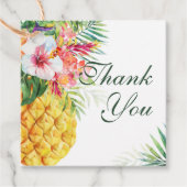 Tropische flessen anananas voor vijvers bedankjes labels (Voorkant)