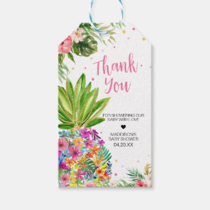Tropische flessen anananas voor vijvers cadeaulabel