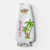 Tropische flessen en bloemen fleskoeler flesjeskoeler (Voorkant)