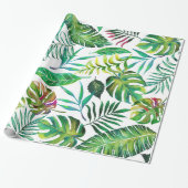 Tropische Flora Cadeaupapier (Uitgerold)