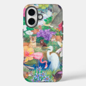 Tropische flora en fauna iPhone Case (Achterkant)