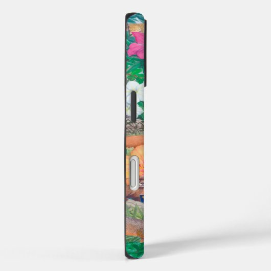 Tropische flora en fauna iPhone Case (Achterkant / Rechts)