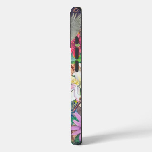 Tropische flora en fauna iPhone Case (Achterkant / Links)
