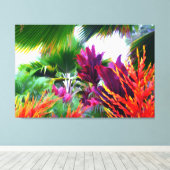 Tropische Flora Fantasy Wrapped Canvas (Insitu (Houten vloer))