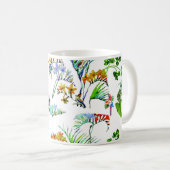 Tropische flora fauna vogelbloem koffiemok (Voorkant rechts)