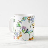 Tropische flora fauna vogelbloem koffiemok (Voorkant links)