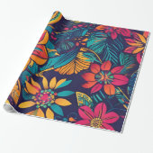 Tropische flora met Vibrant Cadeaupapier (Uitgerold)