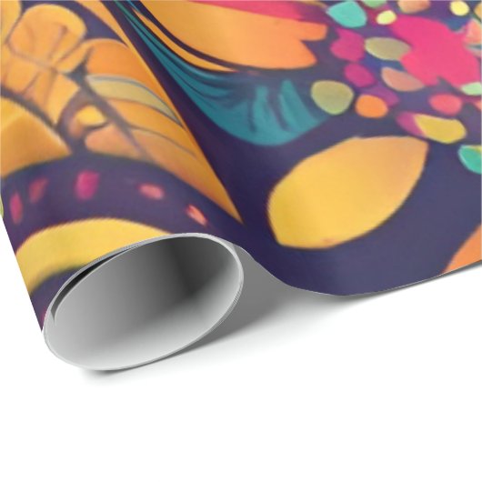 Tropische flora met Vibrant Cadeaupapier (Rol Hoek)