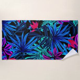 Tropische flora met Vibrant Strandlaken