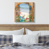 Tropische Flora Paradise Beach Scenery Canvas Afdr (Insitu (Slaapkamer))