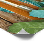 Tropische Flora Paradise Beach Scenery Poster (Hoek)