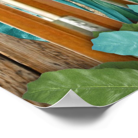 Tropische Flora Paradise Beach Scenery Poster (Hoek)