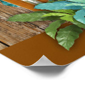Tropische Flora Paradise Beach Scenery Poster (Hoek)