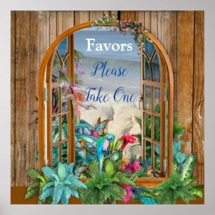 Tropische Flora Paradise Beach Scenery Poster