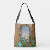 Tropische Flora Paradise bij de Beach Crossbody Ba Crossbody Tas (Achterkant)