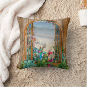 Tropische Flora Paradise bij het strand Sierkussen (Deken)