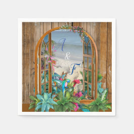 Tropische Flora Paradise bij het strand van Napkin Servet