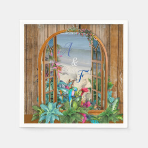 Tropische Flora Paradise bij het strand van Napkin Servet