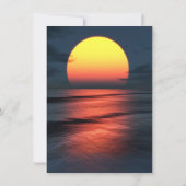 Tropische Flora Paradise bij Sunset Invitation Kaart (Achterkant)