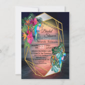 Tropische Flora Paradise bij Sunset Invitation Kaart (Voorkant)