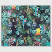 Tropische Flora Paradise bij zonsondergang Cadeaupapier (Vlak)