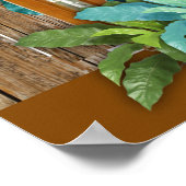 Tropische Flora Paradise bij zonsondergang Poster (Hoek)