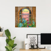 Tropische Flora Paradise bij zonsondergang Poster (Thuiskantoor)