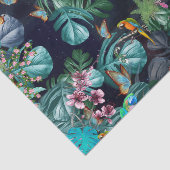 Tropische Flora Paradise bij zonsondergang Tissuepapier (Detail)