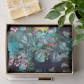 Tropische Flora Paradise bij zonsondergang Tissuepapier (Geschenk)