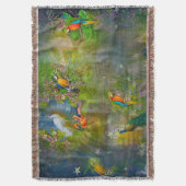 Tropische Flora Paradise en Parrots Deken (Voorkant Verticaal)