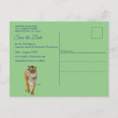 Tropische Flora Paradise en vogels Aankondigingskaart (Achterkant)