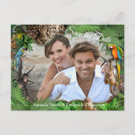 Tropische Flora Paradise en vogels Aankondigingskaart