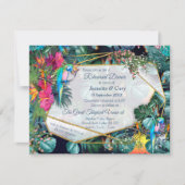 Tropische Flora Paradise en vogels Kaart (Voorkant)