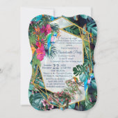 Tropische Flora Paradise en vogels Kaart (Voorkant)