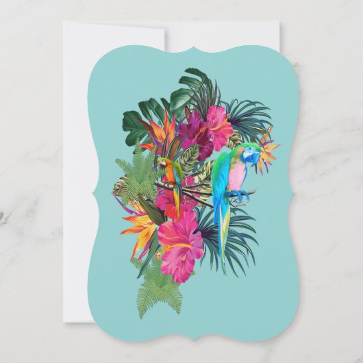 Tropische Flora Paradise en vogels Kaart (Achterkant)