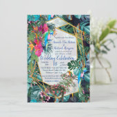 Tropische Flora Paradise en vogels Kaart (Staand voorkant)