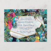 Tropische Flora Paradise en vogels Uitnodiging Briefkaart (Voorkant)