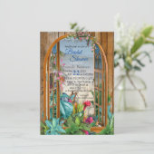 Tropische Flora Paradise Window landschap Kaart (Staand voorkant)