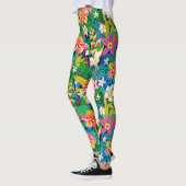 Tropische flora Pattern Colorful Whimsical bloemen Leggings (Links)