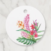 Tropische floraal bedankjes labels (Achterkant)